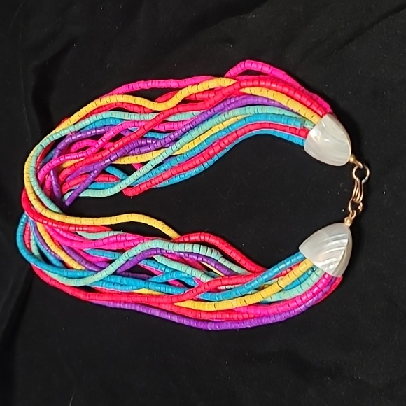 Vintage Bohemian Beaded Necklace- 19" Spiegel late 1990s - Picture 10 of 10